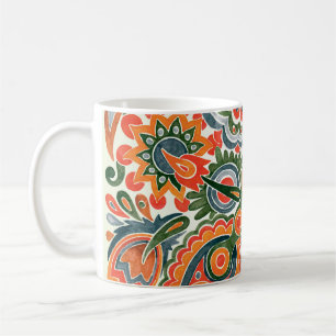 Ukrainische ethnische Blume, handGezeichnet Marker Kaffeetasse