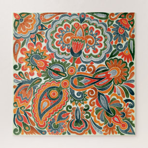 Ukrainische ethnische Blume, handgezeichneter Mark Puzzle