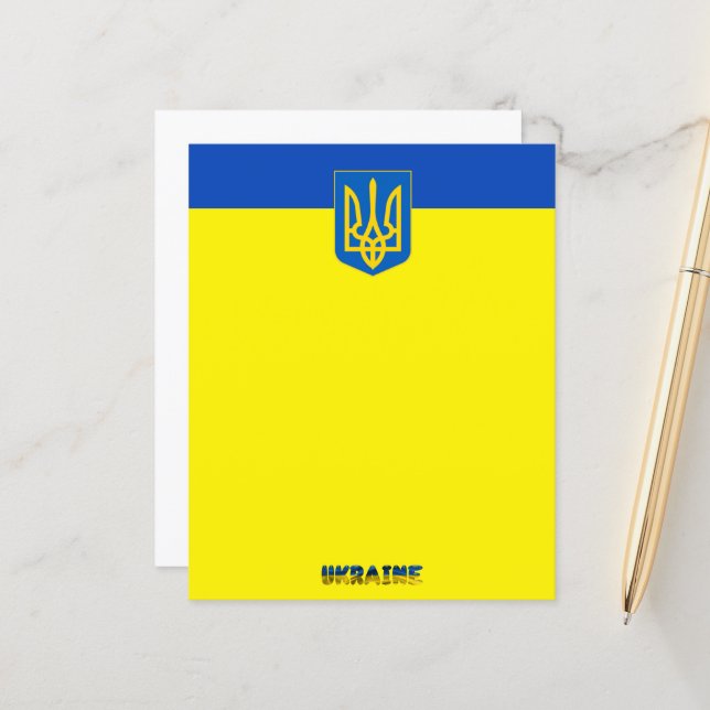 Ukrainische Fahne (Vorderseite/Rückseite Beispiel)
