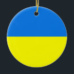 ukrainische Fahne Keramik Ornament<br><div class="desc">ukrainische Fahne</div>