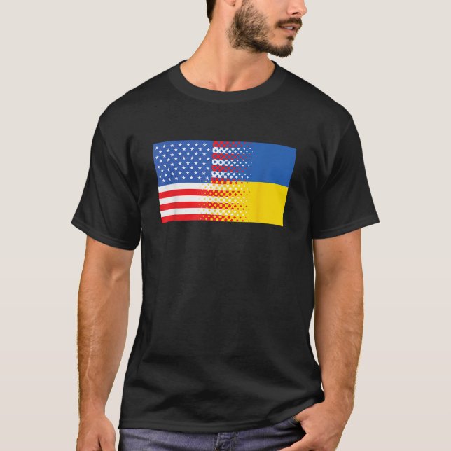 Ukrainische Fahne T-Shirt (Vorderseite)
