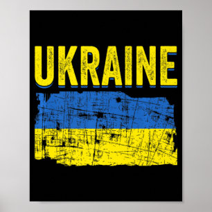 Ukrainische Flag-Karte Liebe Unterstützung Ukraine Poster