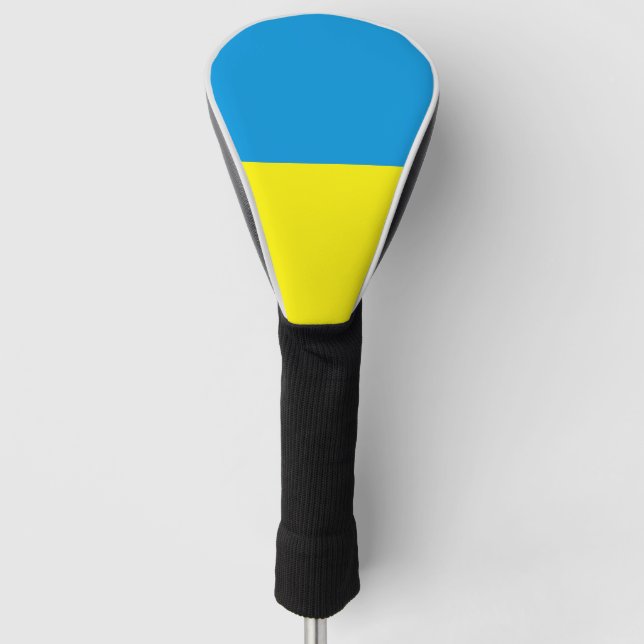 Ukrainische Flagge Blau und Gelb Golf Headcover (Vorderseite)