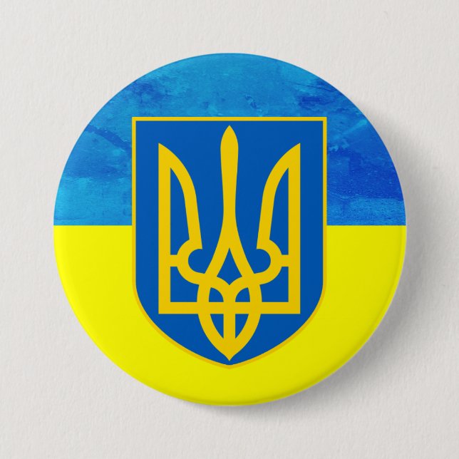 ukrainische Flagge Button (Vorderseite)