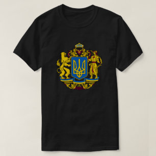 Ukrainische Flagge Coat of arms tryzub Nationales T-Shirt