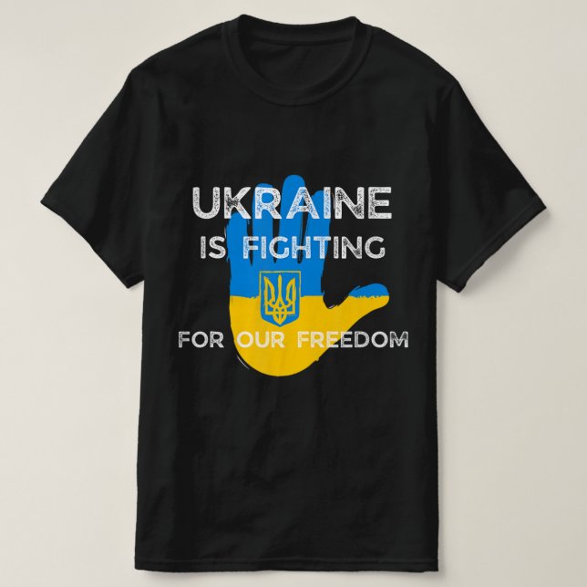 Ukrainische Flagge, die die Gestaltung der Ukraine T-Shirt (Design vorne)