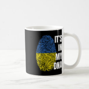 Ukrainische Flagge DNA-Fingerabdruck Ukraine Kaffeetasse