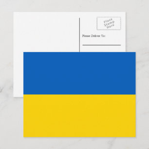 Ukrainische Flagge, Flagge der Ukraine Postkarte