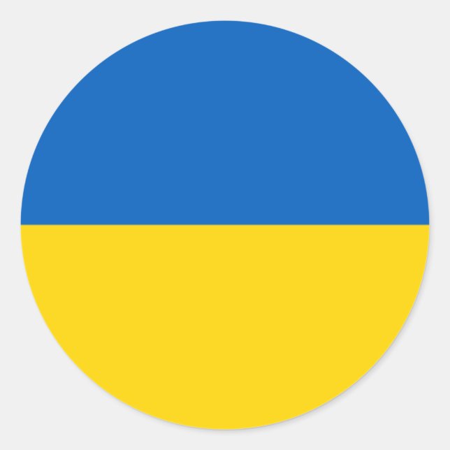 Ukrainische Flagge, Flagge der Ukraine Runder Aufkleber (Vorderseite)