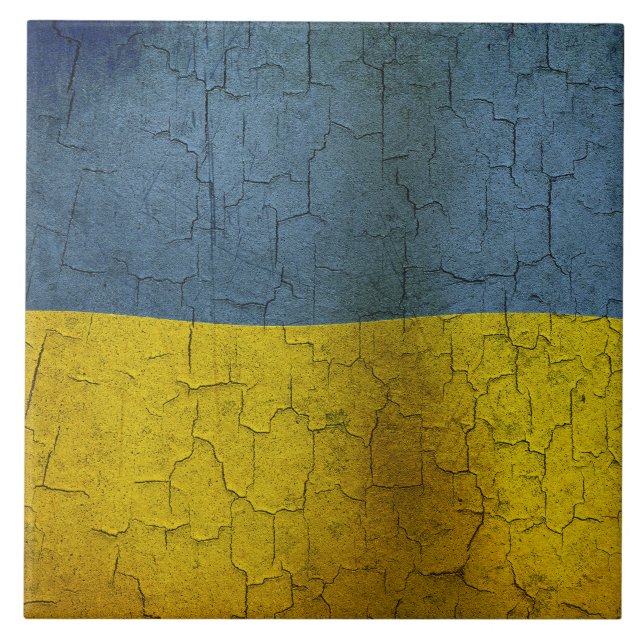 Ukrainische Flagge Fliese (Vorderseite)