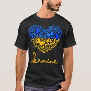 Ukrainische Flagge Frieden Ukraine Fahne Schmetter T-Shirt