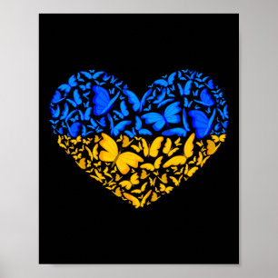 Ukrainische Flagge Frieden Ukraine Flagge Schmette Poster