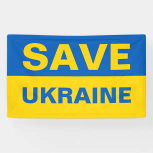 ukrainische Flagge gerettet Banner