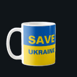 ukrainische Flagge gerettet Kaffeetasse<br><div class="desc">ukrainische Flagge gerettet</div>