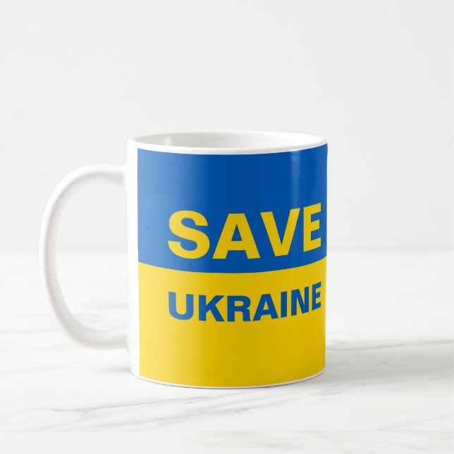 ukrainische Flagge gerettet Kaffeetasse (Links)