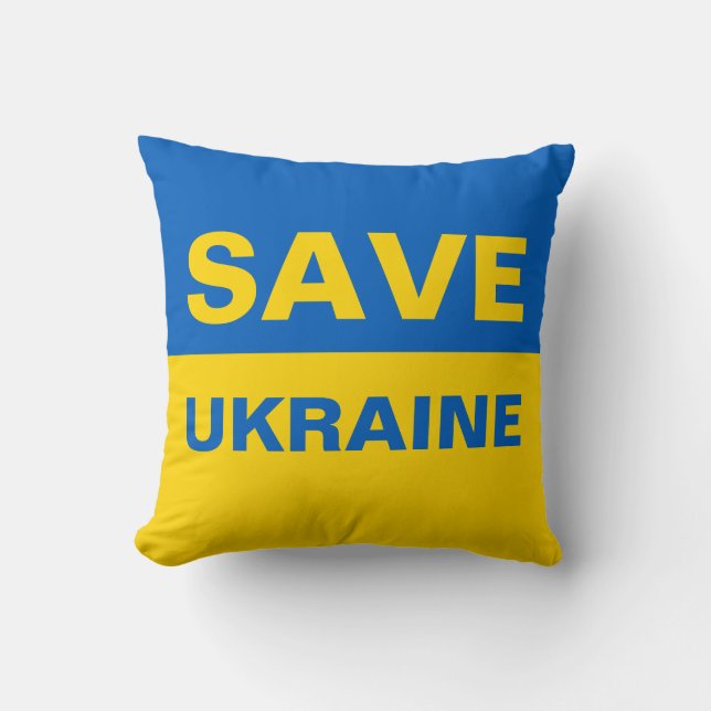 ukrainische Flagge gerettet Kissen (Vorderseite)
