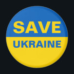 ukrainische Flagge gerettet Magnet<br><div class="desc">ukrainische Flagge gerettet</div>