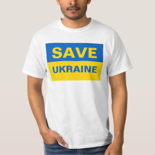 ukrainische Flagge gerettet T-Shirt