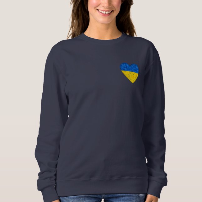 Ukrainische Flagge. Herz. Liebe in die Ukraine. Un Sweatshirt (Vorderseite)