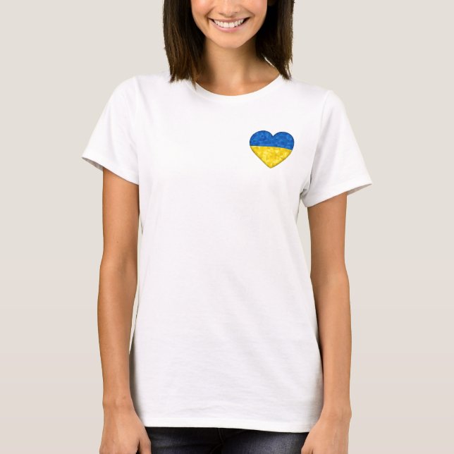 Ukrainische Flagge. Herz. Liebe in die Ukraine. Un T-Shirt (Vorderseite)