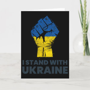Ukrainische Flagge - Ich stehe mit der Ukraine-Fla Karte