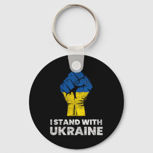 Ukrainische Flagge - Ich stehe mit der Ukraine-Fla Schlüsselanhänger
