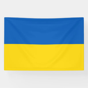Ukrainische Flagge. Im Freien  Banner