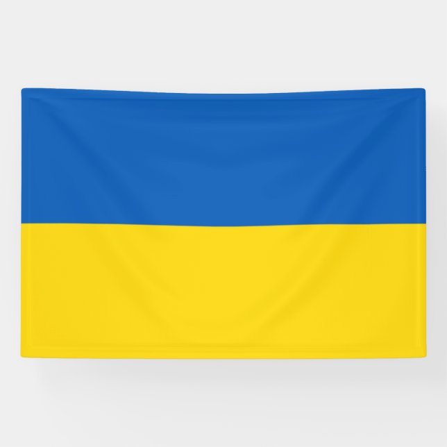 Ukrainische Flagge. Im Freien  Banner (Horizontal)