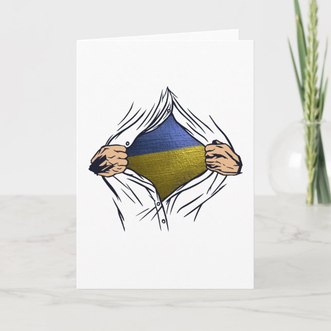 ukrainische Flagge Karte (Vorderseite)