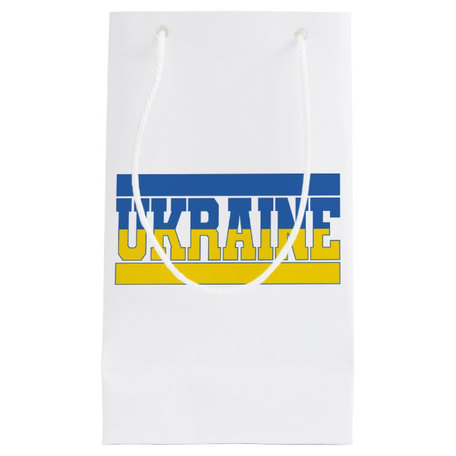 ukrainische Flagge, Landesstolz, ukrainische Flagg Kleine Geschenktüte (Vorderseite)
