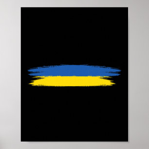 Ukrainische Flagge mit den Farben Blau und Gelb Ke Poster