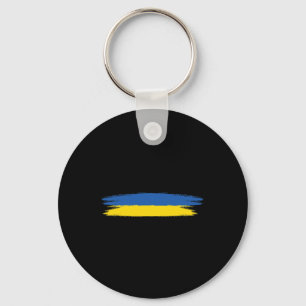 Ukrainische Flagge mit den Farben Blau und Gelb Ke Schlüsselanhänger