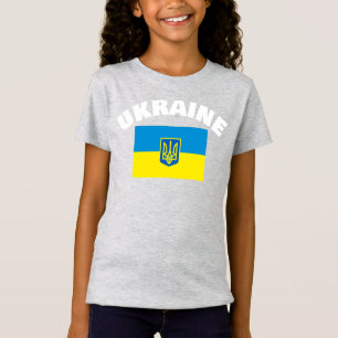 Ukrainische Flagge mit Tryzub-Schild T-Shirt