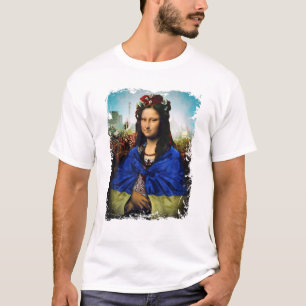 Ukrainische Flagge Mona Lisa Ukraine Ukrajina Cool T-Shirt