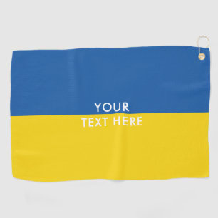 Ukrainische Flagge personalisiertes Golfhandtuch