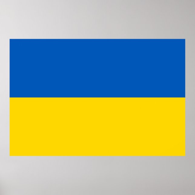 Ukrainische Flagge.  Poster (Vorne)