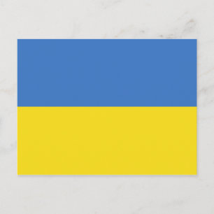 ukrainische Flagge Postkarte