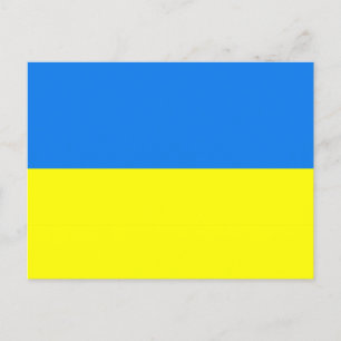 ukrainische Flagge Postkarte