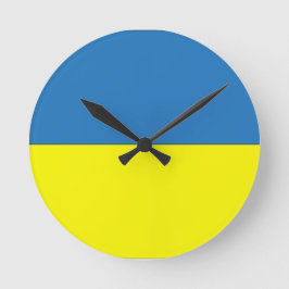 ukrainische Flagge Runde Wanduhr