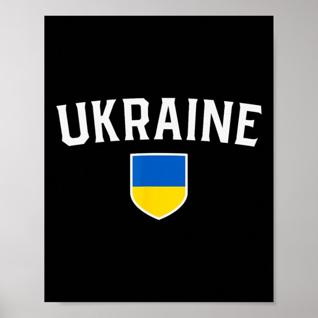 Ukrainische Flagge Schild Clic Sporting Bydge Stil (Vorne)