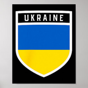 Ukrainische Flagge Schild Clic Tasche Dge Stil