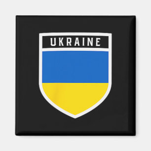 Ukrainische Flagge Schild Clic Tasche Dge Stil Magnet