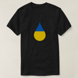 Ukrainische Flagge Teardrop Solidarnosc T - Shirt