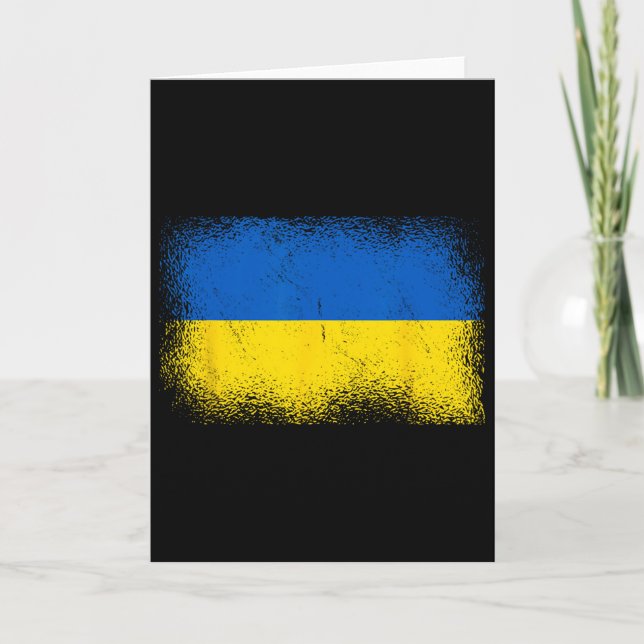 Ukrainische Flagge Ukraine 1  Karte (Vorderseite)