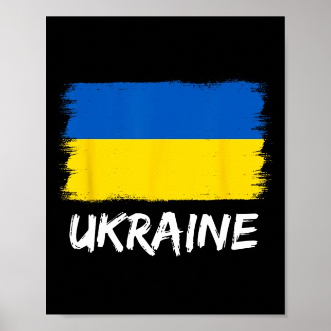 Ukrainische Flagge Ukraine 3  Poster (Vorne)