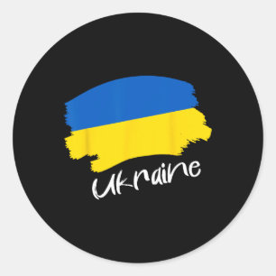 Ukrainische Flagge Ukraine 4  Runder Aufkleber