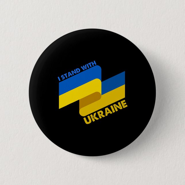 Ukrainische Flagge Ukraine 6  Button (Vorderseite)
