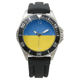 Ukrainische Flagge (Ukraine) Armbanduhr