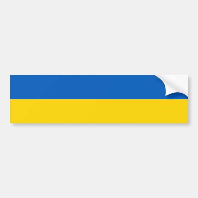 Ukrainische Flagge (Ukraine) Autoaufkleber (Vorne)