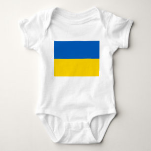 Ukrainische Flagge (Ukraine) Baby Bodysuit Baby Strampler